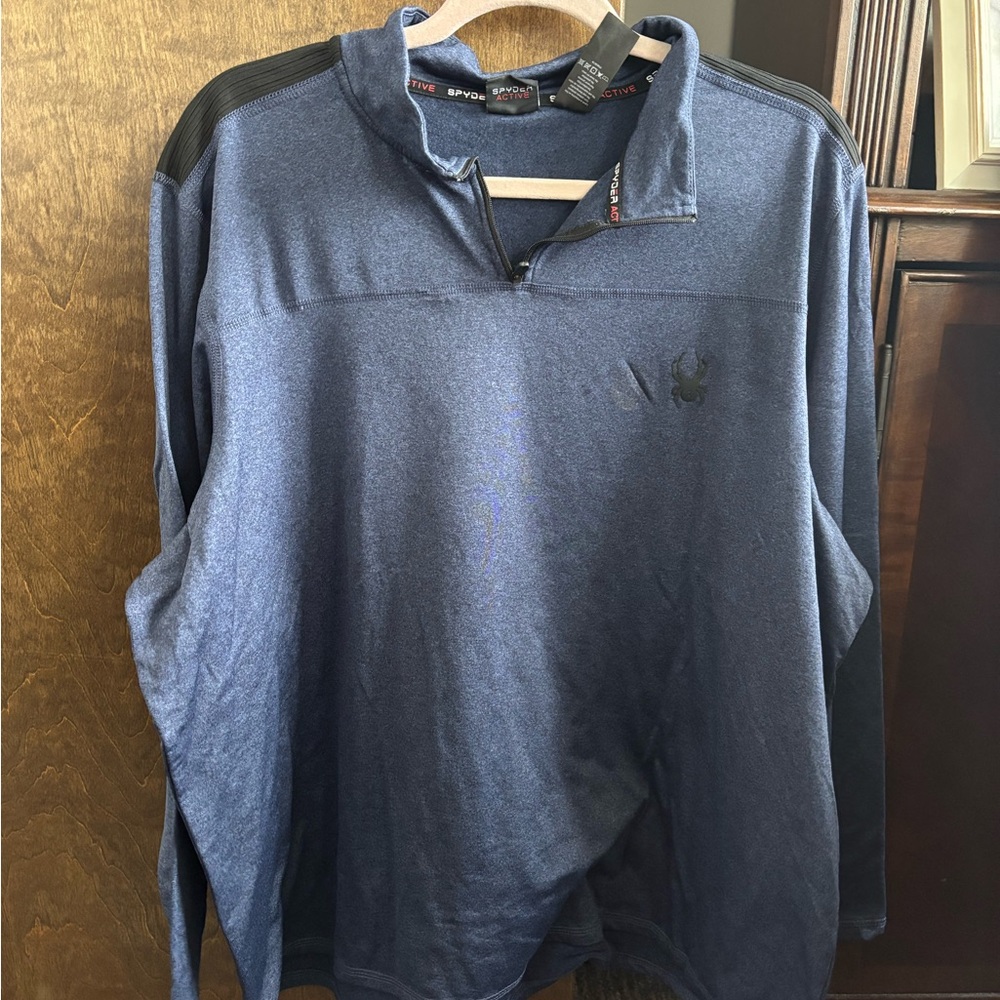 Spyder Active Blue Pullover with Black Trim
